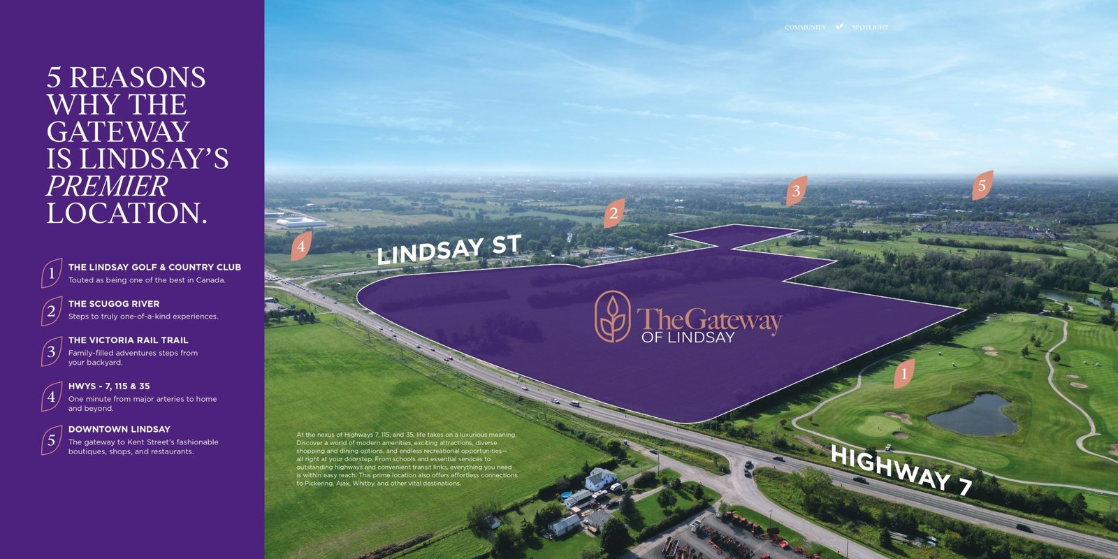 Gateway of Lindsay - Aerial View